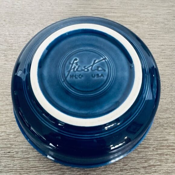 Fiestaware Fiesta Navy Blue Ceramic Pottery Bowl - Picture 3 of 5